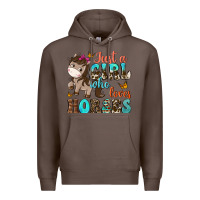 Coffee just a girl who loves horses Premium Hoodie - NancyCooperArtShop
