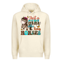 Sandshell just a girl who loves horses Premium Hoodie - NancyCooperArtShop