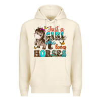Just A Girl Who Loves Horses Premium Hoodie | Teevron