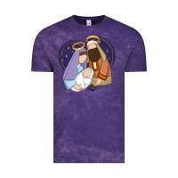Cloud Purple holy night jesus birth Vintage Tee - Zillion Design Studio