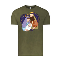 Vintage Olive holy night jesus birth Vintage Tee - Zillion Design Studio