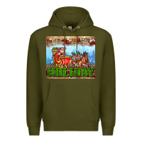 Army Green holiday and santa. claus Premium Hoodie - AdoDesignShop