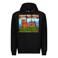 Black holiday and santa. claus Premium Hoodie - AdoDesignShop
