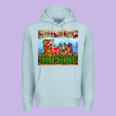 Holiday And Santa. Claus Premium Hoodie Designed By Adodesignshop
