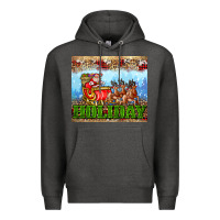 Charcoal Heather holiday and santa. claus Premium Hoodie - AdoDesignShop