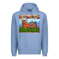 Colony Blue holiday and santa. claus Premium Hoodie - AdoDesignShop