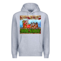 Heather Grey holiday and santa. claus Premium Hoodie - AdoDesignShop