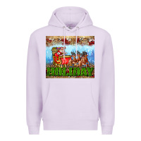 Lilac holiday and santa. claus Premium Hoodie - AdoDesignShop