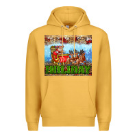 Mustard holiday and santa. claus Premium Hoodie - AdoDesignShop
