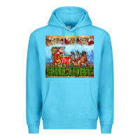 Ocean Blue holiday and santa. claus Premium Hoodie - AdoDesignShop