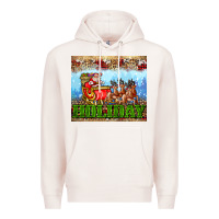 Pale Pink holiday and santa. claus Premium Hoodie - AdoDesignShop