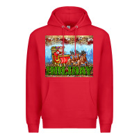 Red holiday and santa. claus Premium Hoodie - AdoDesignShop