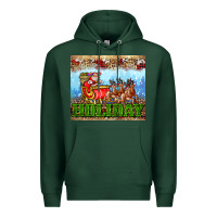 Sports Green holiday and santa. claus Premium Hoodie - AdoDesignShop