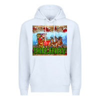 White holiday and santa. claus Premium Hoodie - AdoDesignShop
