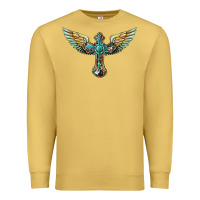 Antique Gold western cross wings Premium Sweatshirt - BarkalooDesign