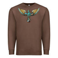 Chestnut western cross wings Premium Sweatshirt - BarkalooDesign