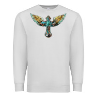 Dove Grey western cross wings Premium Sweatshirt - BarkalooDesign