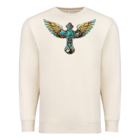 Sandshell western cross wings Premium Sweatshirt - BarkalooDesign