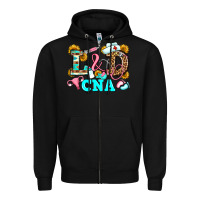 Black labor and delivery cna Zipper Hoodie - JahusDesignShop