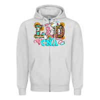 Dove Grey labor and delivery cna Zipper Hoodie - JahusDesignShop