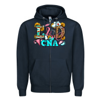 Navy labor and delivery cna Zipper Hoodie - JahusDesignShop