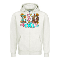 Oatmeal Heather labor and delivery cna Zipper Hoodie - JahusDesignShop
