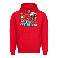 Red labor and delivery cna Zipper Hoodie - JahusDesignShop