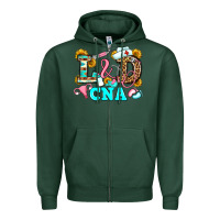 Sports Green labor and delivery cna Zipper Hoodie - JahusDesignShop