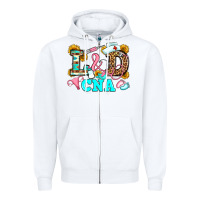 White labor and delivery cna Zipper Hoodie - JahusDesignShop