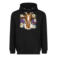 Easter Goat Daisys Leopard Wooden Heavyweight Hoodie | Teevron