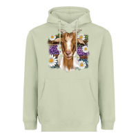 Matcha easter goat daisys leopard wooden Heavyweight Hoodie - Artiststas