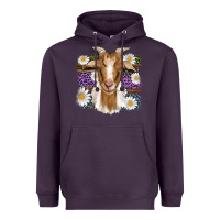 Plum easter goat daisys leopard wooden Heavyweight Hoodie - Artiststas