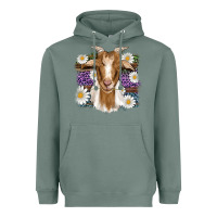 Sage easter goat daisys leopard wooden Heavyweight Hoodie - Artiststas