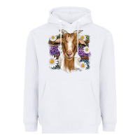 White easter goat daisys leopard wooden Heavyweight Hoodie - Artiststas
