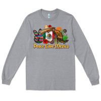 Heather Grey peace love mexico Long Sleeve Tee - CTS Tumbler Store