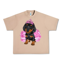 Burro Balerina Dachshund With Tutu Urban Heavy Tee - RanaPortraitStore