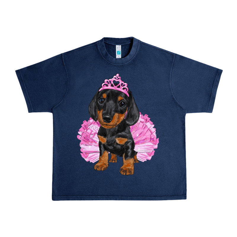 Balerina Dachshund With Tutu Urban Heavy Tee by RanaPortraitStore | Teevron
