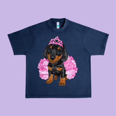 Urban Heavy Tee Balerina Dachshund With Tutu