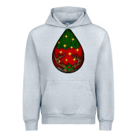 Heather Grey Christmas  teardrop Urban Hoodie - BundleAndBundleShop