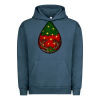 Pigment Midnight Navy Christmas  teardrop Urban Hoodie - BundleAndBundleShop