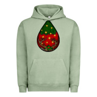 Pigment Oil Green Christmas  teardrop Urban Hoodie - BundleAndBundleShop