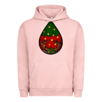 Pigment Salmon Christmas  teardrop Urban Hoodie - BundleAndBundleShop