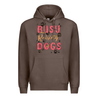 Coffee busy raising dogs Premium Hoodie - MaliasSmallBusiness