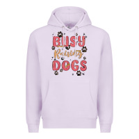 Lilac busy raising dogs Premium Hoodie - MaliasSmallBusiness