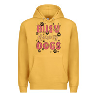 Mustard busy raising dogs Premium Hoodie - MaliasSmallBusiness
