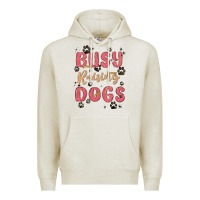 Oatmeal Heather busy raising dogs Premium Hoodie - MaliasSmallBusiness