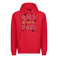 Red busy raising dogs Premium Hoodie - MaliasSmallBusiness