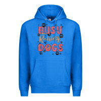 True Royal busy raising dogs Premium Hoodie - MaliasSmallBusiness