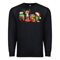 Black christmas baby calf coffee cups Premium Sweatshirt - Jasminsmagicworld