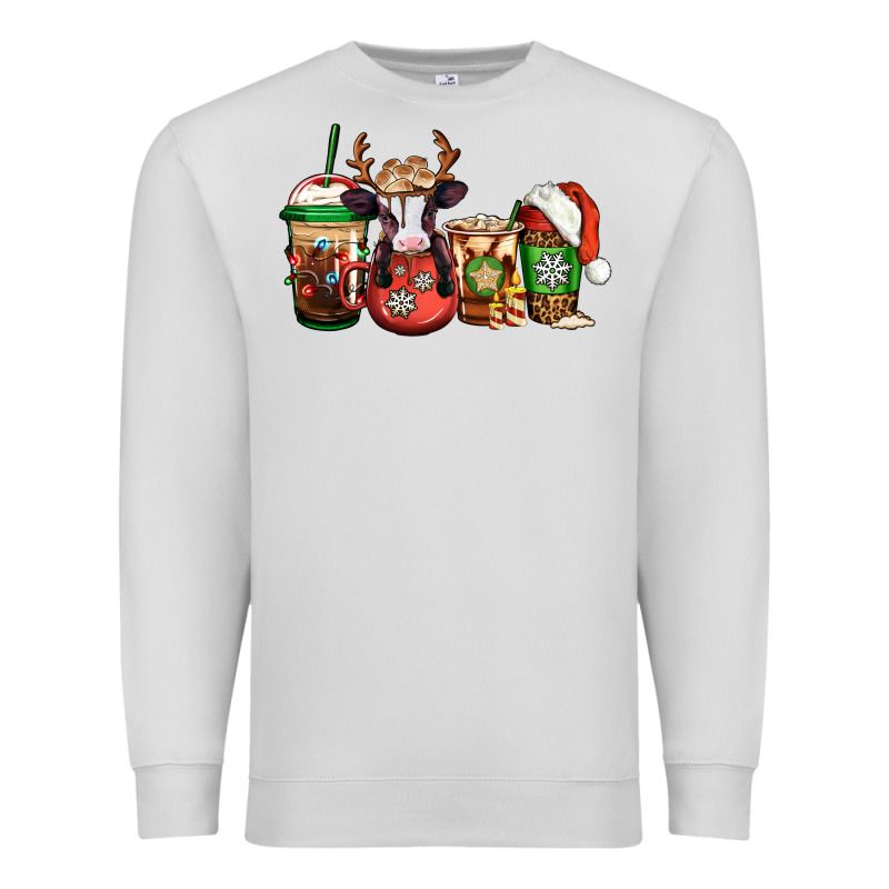 Christmas Baby Calf Coffee Cups Premium Sweatshirt by Jasminsmagicworld | Teevron